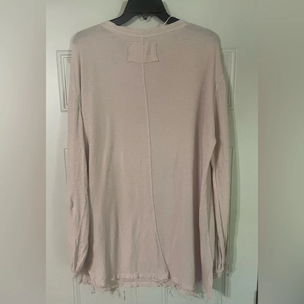 We the Free Light Pink Tunic Long Sleeve Shirt Size Medium Oversized Staple
